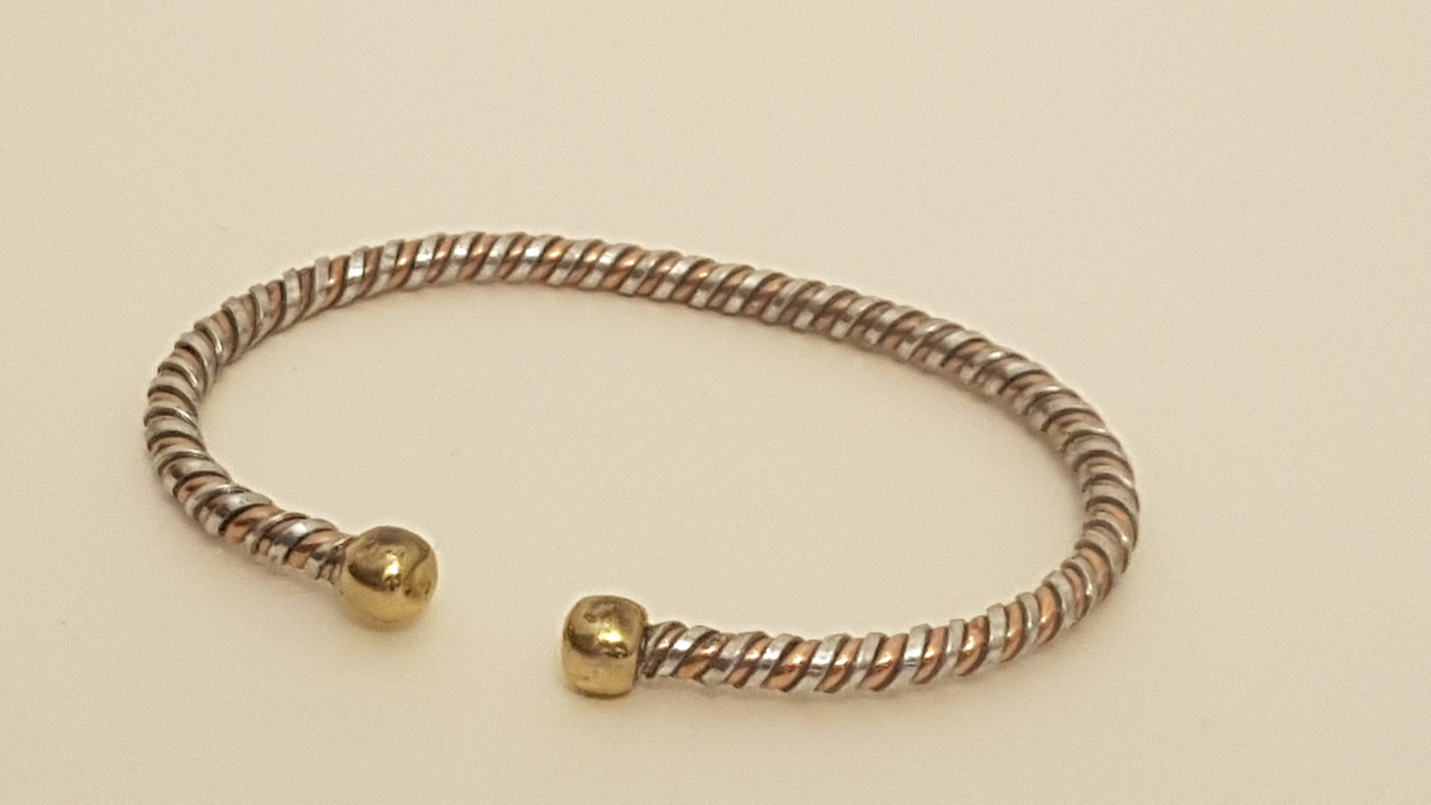 906/Cz6 Zinc Torque Small Copper Bangle