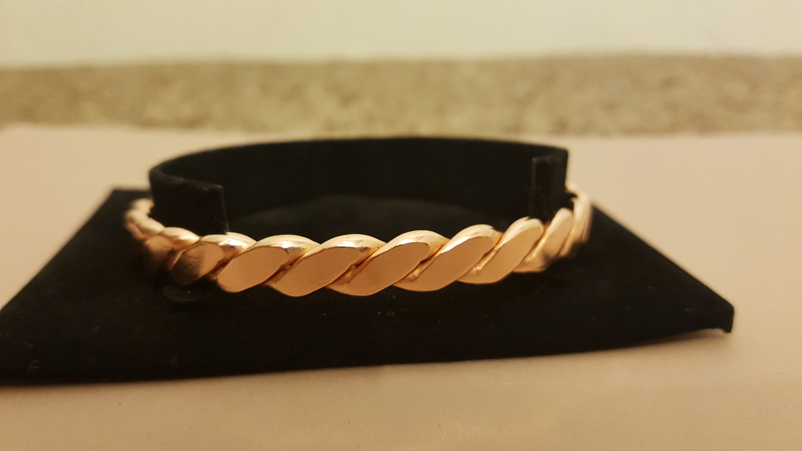 COPPER BANGLE CHUNKY ROPE LARGE 909B