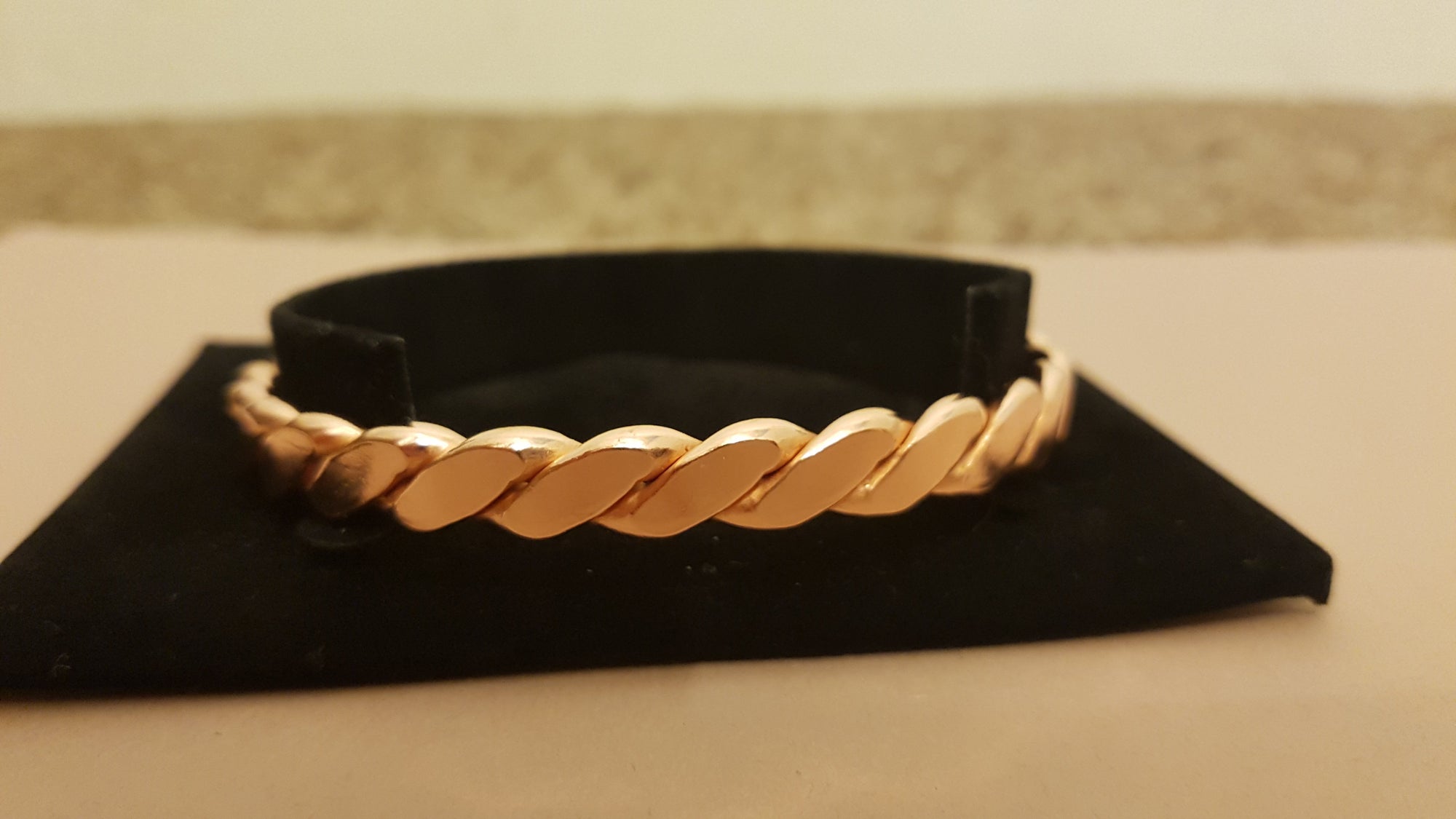 COPPER BANGLE CHUNKY ROPE LARGE 909B