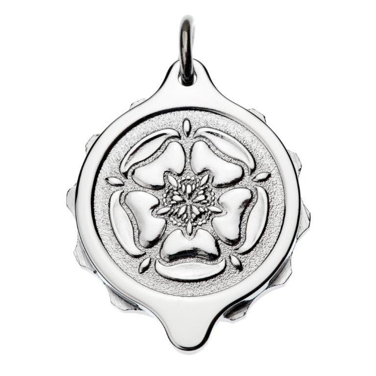 Chrome Plated Pendants - Tudor Rose