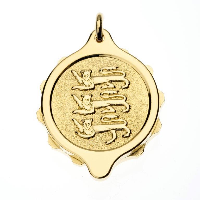 Gold Plated Three Leopards Pendant and Chain
