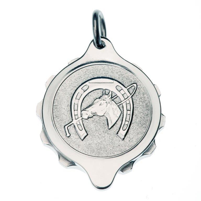 Stainless Steel Horse / Horseshoe Pendant and Chain - Medical ID Jewellery