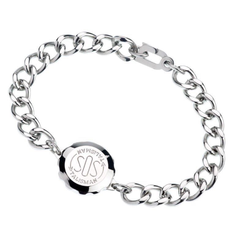 Stainless Steel Plain Bracelet & Capsule - Medical/identification jewellery  235501 GENTS