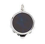 Chrome Plated (Coloured Pendant with chain) - Blue