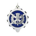 Chrome Plated (Coloured Pendant with chain) - Scottish Thistle