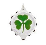 Chrome Plated (Coloured Pendant with chain) - Shamrock