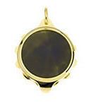 Gold Plated (Coloured Pendant with chain) - Brown