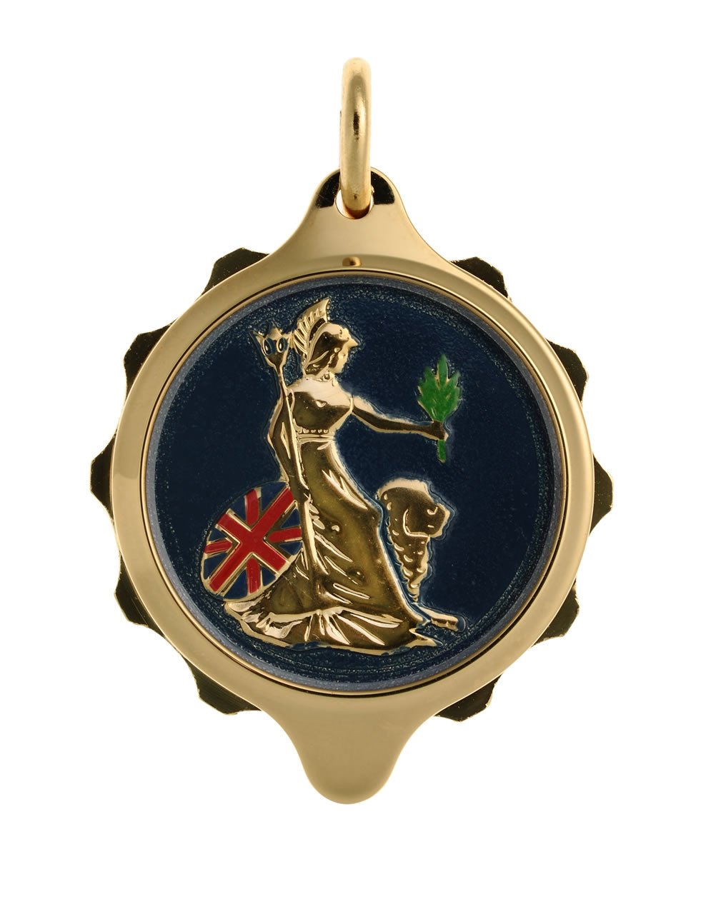 Gold Plated (Coloured Pendant with chain) - Britannia