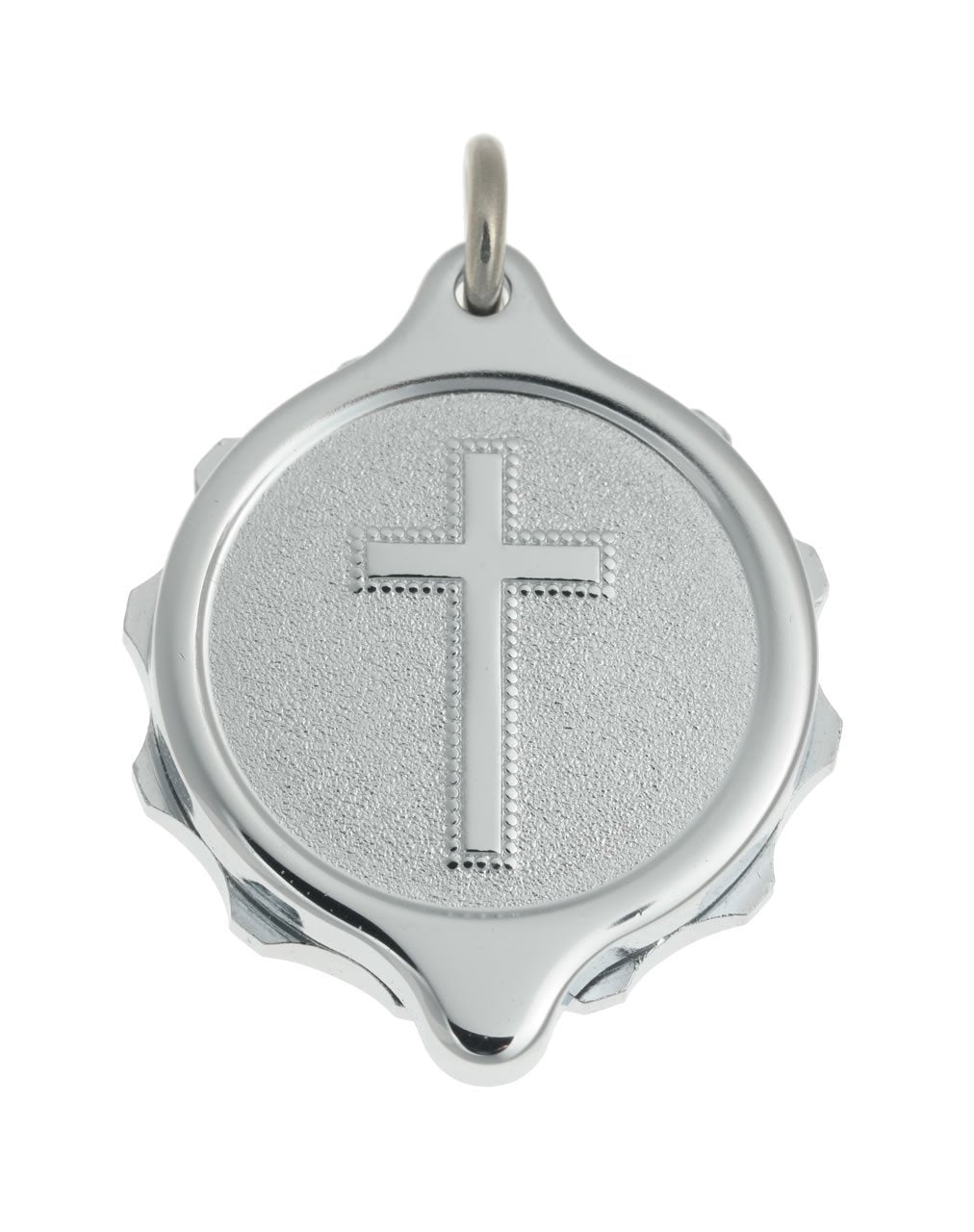 Chrome Plated Pendants - Christian Cross