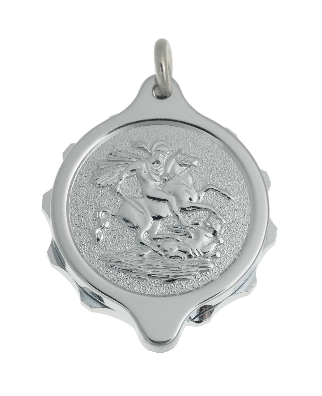 Chrome Plated Pendants - St George & Dragon