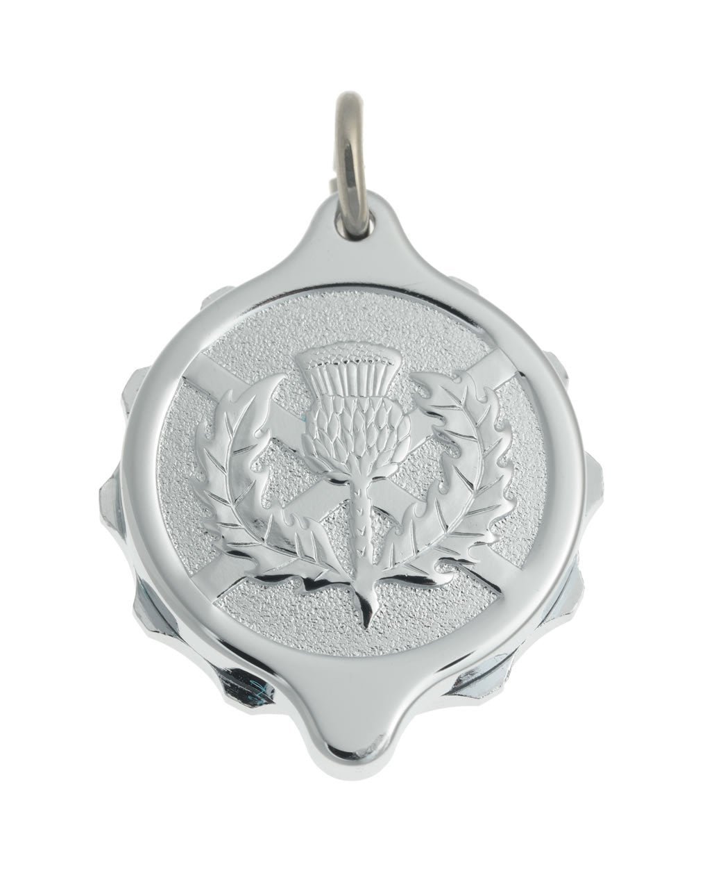 Chrome Plated Pendants - Scottish Thistle