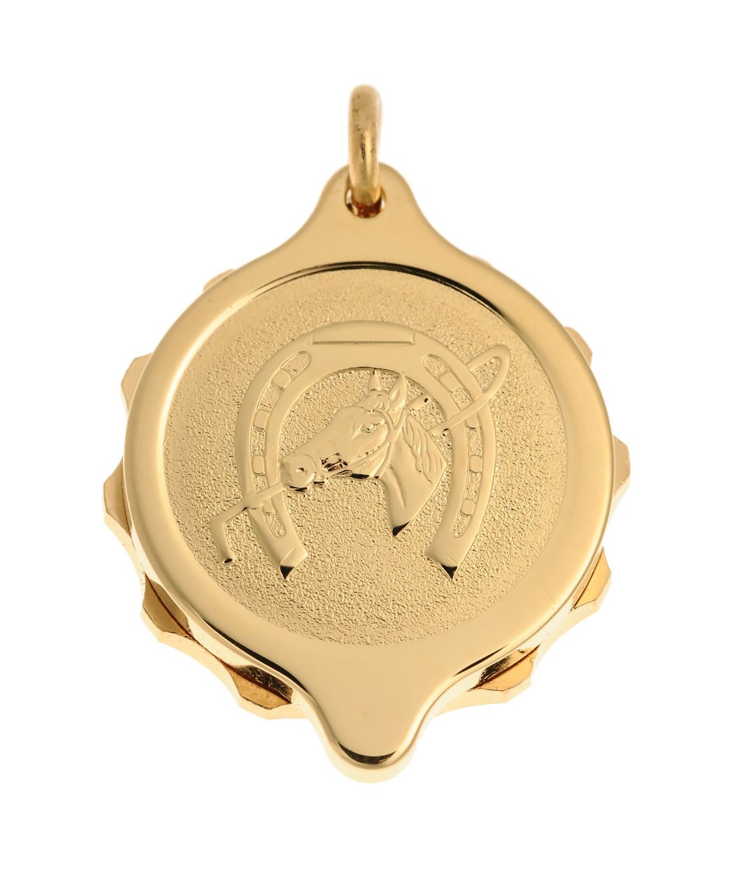Gold Plated Horse / Horseshoe Pendant and Chain