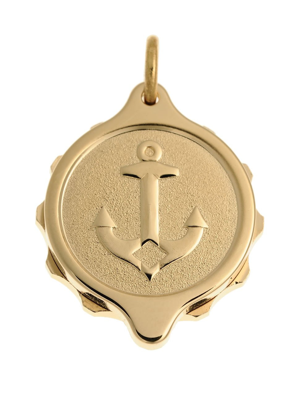 Gold Plated Anchor Pendant and Chain