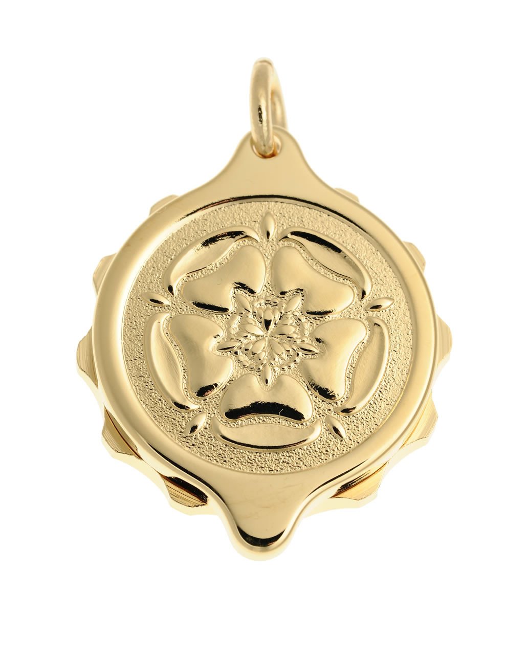 Gold Plated Tudor Rose Pendant and Chain
