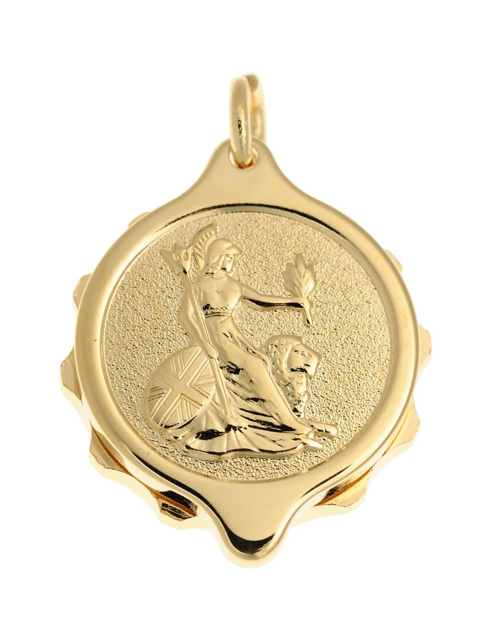 Gold Plated Britannia Pendant and Chain