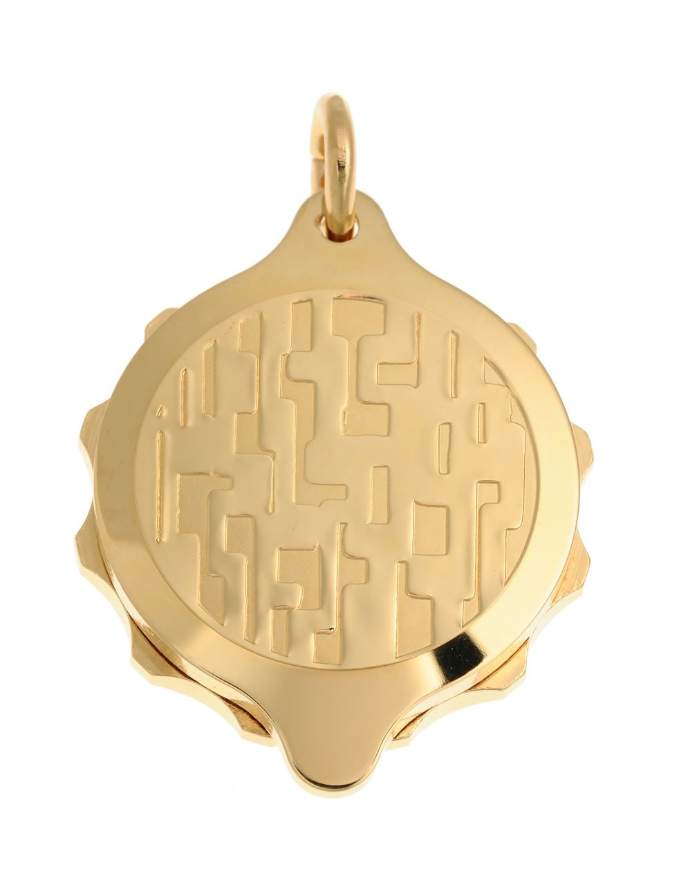 Gold Plated Modern Design Pendant and Chain