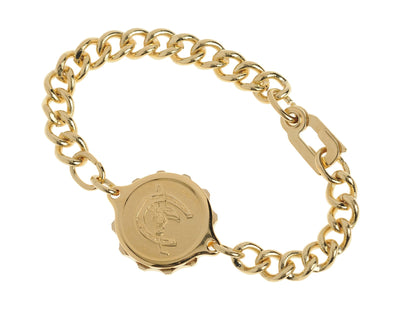 Gold Plated Bracelet & Horseshoe Capsule