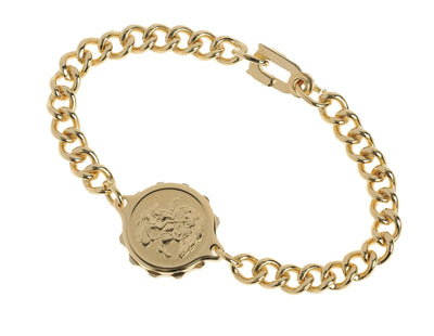 Gold Plated St George & Dragon Bracelet