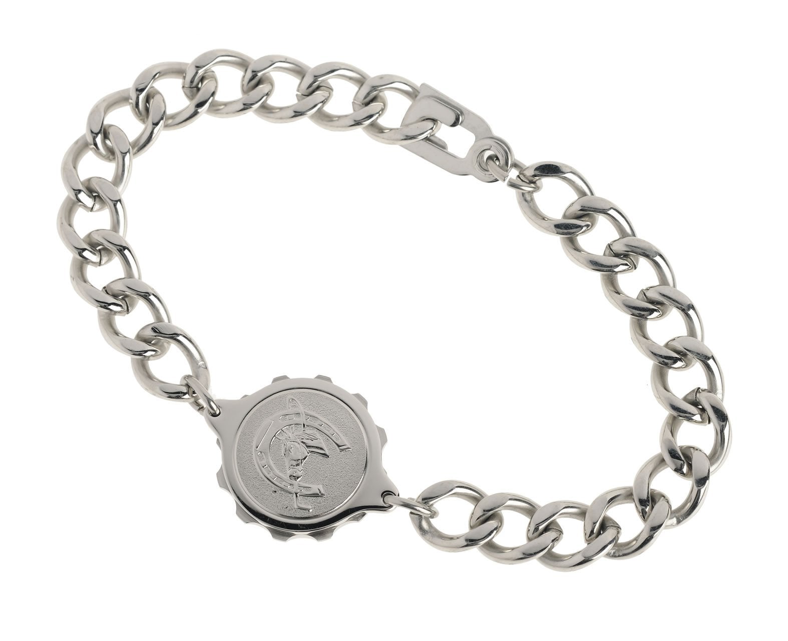 Stainless Steel Bracelet & Horseshoe Capsule