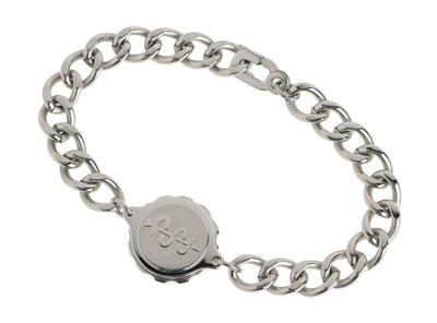 Stainless Steel Snake & Staff Bracelet