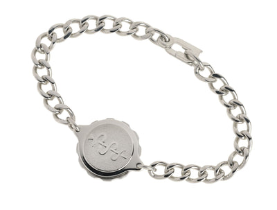 Stainless Steel Snake & Staff Bracelet