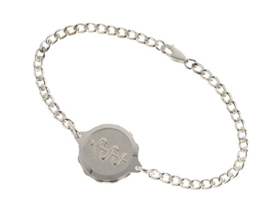 Sterling Silver Snake & Staff Bracelet