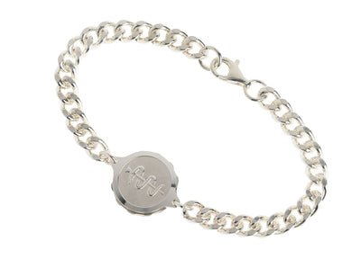 Sterling Silver Snake & Staff Bracelet