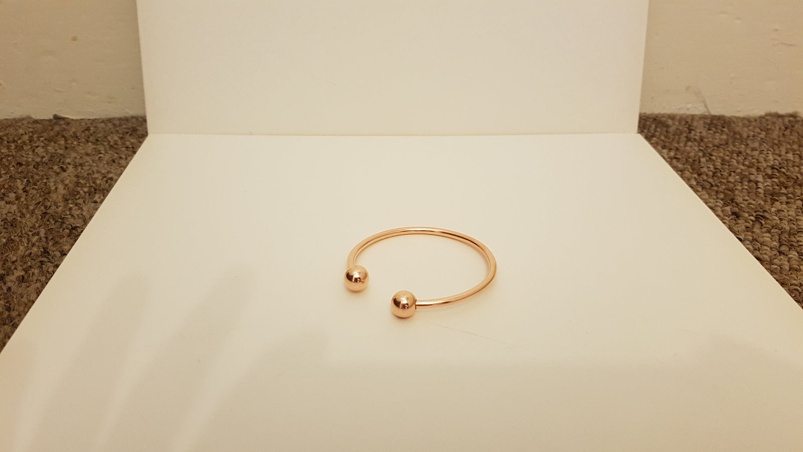 901/Ctm3 - Thin Torque Copper Bangle With 2 Magnets